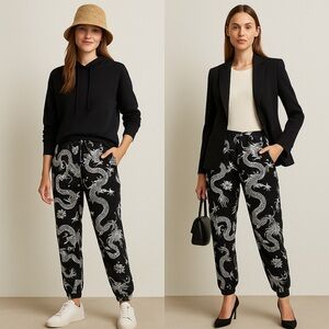 VIP Black and White Skinny Jumpsuit